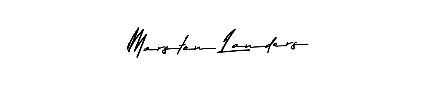 Design your own signature with our free online signature maker. With this signature software, you can create a handwritten (Asem Kandis PERSONAL USE) signature for name Marston Landers. Marston Landers signature style 9 images and pictures png