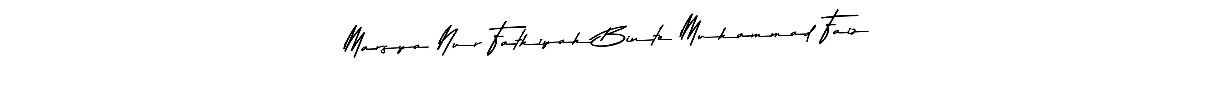if you are searching for the best signature style for your name Marsya Nur Fathiyah Binte Muhammad Faiz. so please give up your signature search. here we have designed multiple signature styles  using Asem Kandis PERSONAL USE. Marsya Nur Fathiyah Binte Muhammad Faiz signature style 9 images and pictures png