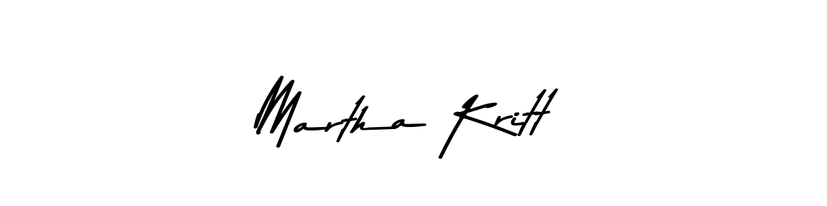 Create a beautiful signature design for name Martha Kritt. With this signature (Asem Kandis PERSONAL USE) fonts, you can make a handwritten signature for free. Martha Kritt signature style 9 images and pictures png