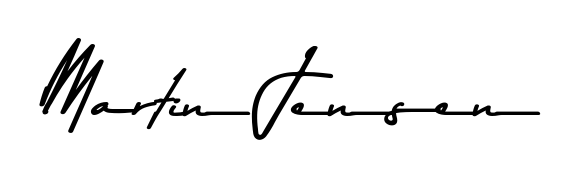Designed for modern professionals: Martin Jensen name signature crafted with Asem Kandis PERSONAL USE script. Ready for digital PDF workflows. Martin Jensen signature style 9 images and pictures png