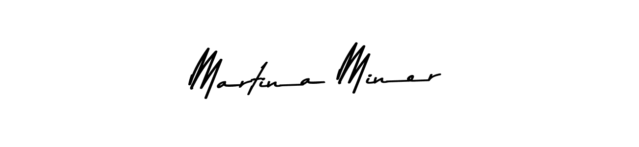 Asem Kandis PERSONAL USE is a professional signature style that is perfect for those who want to add a touch of class to their signature. It is also a great choice for those who want to make their signature more unique. Get Martina Miner name to fancy signature for free. Martina Miner signature style 9 images and pictures png