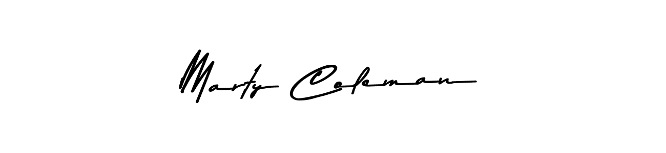 How to make Marty Coleman name signature. Use Asem Kandis PERSONAL USE style for creating short signs online. This is the latest handwritten sign. Marty Coleman signature style 9 images and pictures png