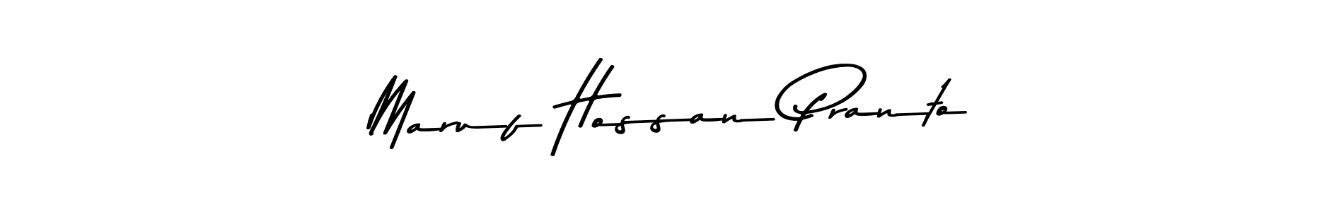 The best way (Asem Kandis PERSONAL USE) to make a short signature is to pick only two or three words in your name. The name Maruf Hossan Pranto include a total of six letters. For converting this name. Maruf Hossan Pranto signature style 9 images and pictures png