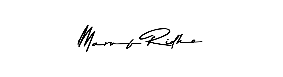 How to make Maruf Ridho signature? Asem Kandis PERSONAL USE is a professional autograph style. Create handwritten signature for Maruf Ridho name. Maruf Ridho signature style 9 images and pictures png