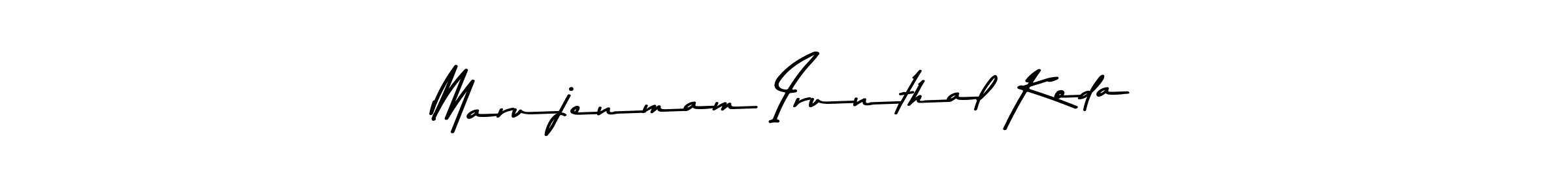 How to make Marujenmam Irunthal Koda name signature. Use Asem Kandis PERSONAL USE style for creating short signs online. This is the latest handwritten sign. Marujenmam Irunthal Koda signature style 9 images and pictures png