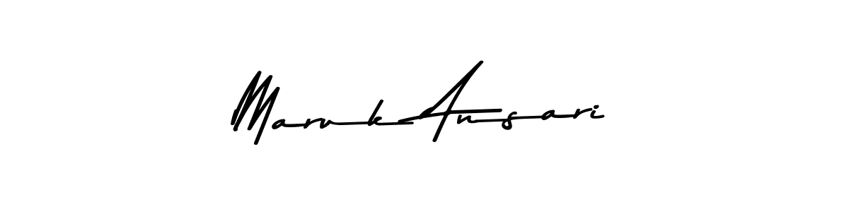 Maruk Ansari stylish signature style. Best Handwritten Sign (Asem Kandis PERSONAL USE) for my name. Handwritten Signature Collection Ideas for my name Maruk Ansari. Maruk Ansari signature style 9 images and pictures png