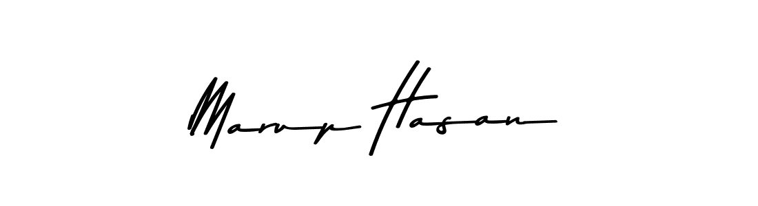 How to make Marup Hasan name signature. Use Asem Kandis PERSONAL USE style for creating short signs online. This is the latest handwritten sign. Marup Hasan signature style 9 images and pictures png