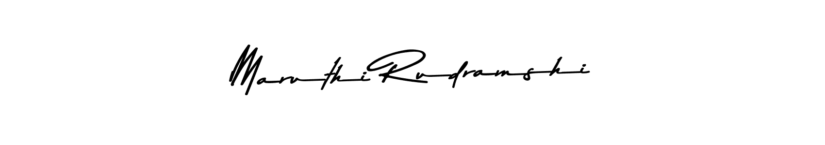 How to make Maruthi Rudramshi name signature. Use Asem Kandis PERSONAL USE style for creating short signs online. This is the latest handwritten sign. Maruthi Rudramshi signature style 9 images and pictures png