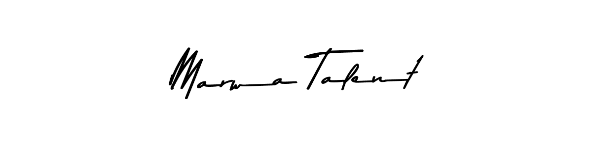 Marwa Talent stylish signature style. Best Handwritten Sign (Asem Kandis PERSONAL USE) for my name. Handwritten Signature Collection Ideas for my name Marwa Talent. Marwa Talent signature style 9 images and pictures png