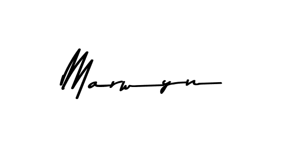 How to make Marwyn signature? Asem Kandis PERSONAL USE is a professional autograph style. Create handwritten signature for Marwyn name. Marwyn signature style 9 images and pictures png