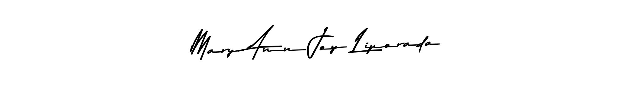 Create a beautiful signature design for name Mary Ann Joy Liporada. With this signature (Asem Kandis PERSONAL USE) fonts, you can make a handwritten signature for free. Mary Ann Joy Liporada signature style 9 images and pictures png