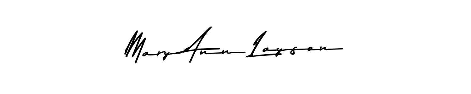 How to make Mary Ann Layson name signature. Use Asem Kandis PERSONAL USE style for creating short signs online. This is the latest handwritten sign. Mary Ann Layson signature style 9 images and pictures png