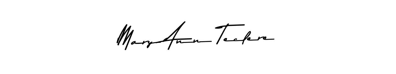 Make a beautiful signature design for name Mary Ann Teclere. With this signature (Asem Kandis PERSONAL USE) style, you can create a handwritten signature for free. Mary Ann Teclere signature style 9 images and pictures png