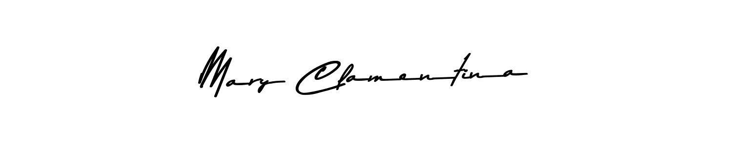 Use a signature maker to create a handwritten signature online. With this signature software, you can design (Asem Kandis PERSONAL USE) your own signature for name Mary Clamentina. Mary Clamentina signature style 9 images and pictures png