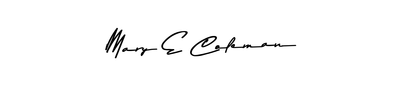Design your own signature with our free online signature maker. With this signature software, you can create a handwritten (Asem Kandis PERSONAL USE) signature for name Mary E Coleman. Mary E Coleman signature style 9 images and pictures png