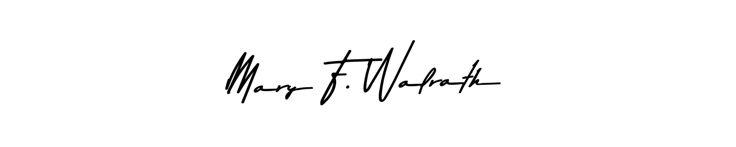 This is the best signature style for the Mary F. Walrath name. Also you like these signature font (Asem Kandis PERSONAL USE). Mix name signature. Mary F. Walrath signature style 9 images and pictures png