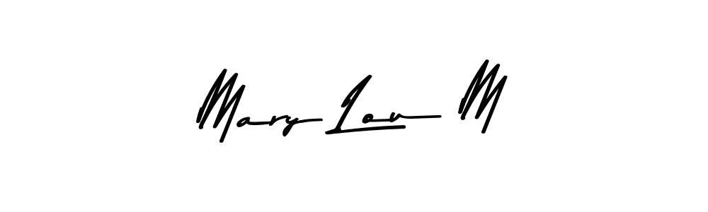 This is the best signature style for the Mary Lou M name. Also you like these signature font (Asem Kandis PERSONAL USE). Mix name signature. Mary Lou M signature style 9 images and pictures png