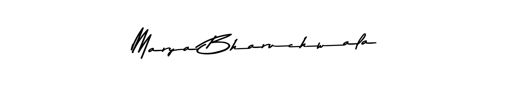 The best way (Asem Kandis PERSONAL USE) to make a short signature is to pick only two or three words in your name. The name Marya Bharuchwala include a total of six letters. For converting this name. Marya Bharuchwala signature style 9 images and pictures png