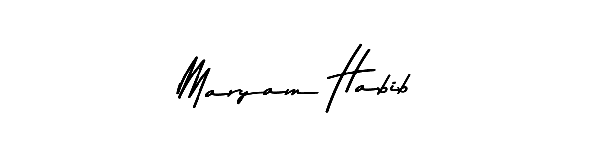 Use a signature maker to create a handwritten signature online. With this signature software, you can design (Asem Kandis PERSONAL USE) your own signature for name Maryam Habib. Maryam Habib signature style 9 images and pictures png