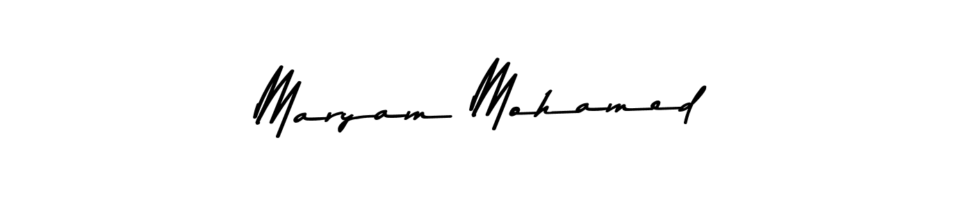 Also You can easily find your signature by using the search form. We will create Maryam Mohamed name handwritten signature images for you free of cost using Asem Kandis PERSONAL USE sign style. Maryam Mohamed signature style 9 images and pictures png