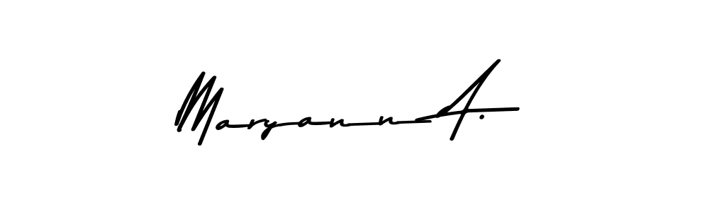 The best way (Asem Kandis PERSONAL USE) to make a short signature is to pick only two or three words in your name. The name Maryann A. include a total of six letters. For converting this name. Maryann A. signature style 9 images and pictures png