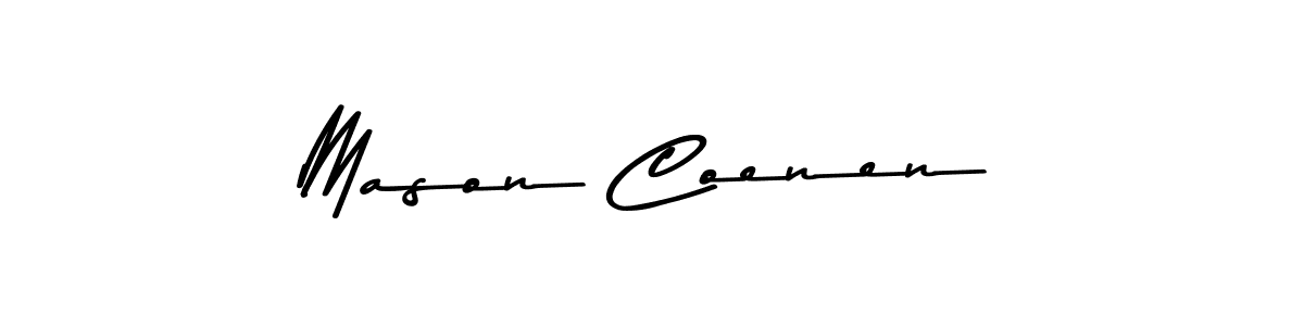 Similarly Asem Kandis PERSONAL USE is the best handwritten signature design. Signature creator online .You can use it as an online autograph creator for name Mason Coenen. Mason Coenen signature style 9 images and pictures png