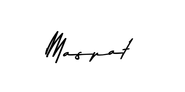 How to make Maspat name signature. Use Asem Kandis PERSONAL USE style for creating short signs online. This is the latest handwritten sign. Maspat signature style 9 images and pictures png