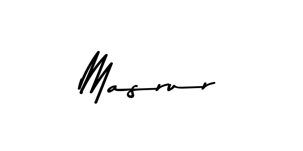 How to make Masrur name signature. Use Asem Kandis PERSONAL USE style for creating short signs online. This is the latest handwritten sign. Masrur signature style 9 images and pictures png