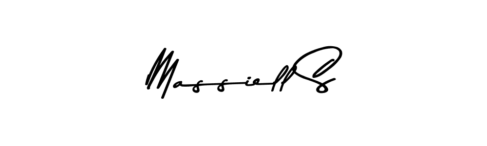 Use a signature maker to create a handwritten signature online. With this signature software, you can design (Asem Kandis PERSONAL USE) your own signature for name Massiell S. Massiell S signature style 9 images and pictures png