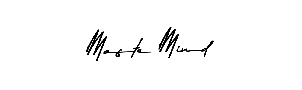 Use a signature maker to create a handwritten signature online. With this signature software, you can design (Asem Kandis PERSONAL USE) your own signature for name Maste Mind. Maste Mind signature style 9 images and pictures png