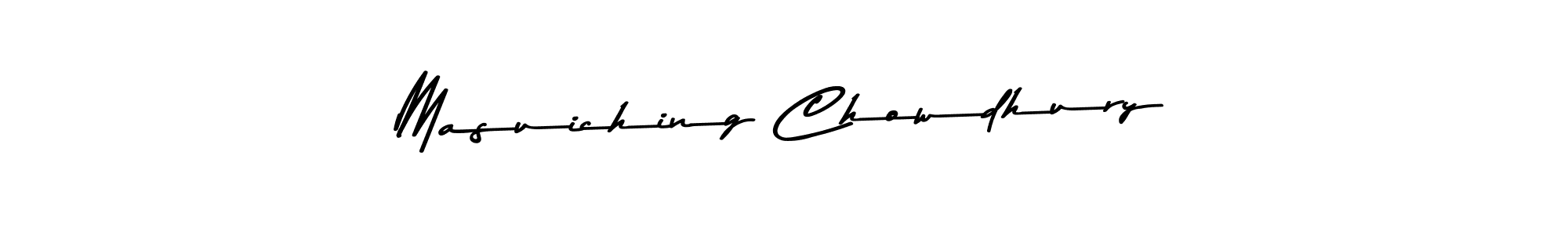Masuiching Chowdhury stylish signature style. Best Handwritten Sign (Asem Kandis PERSONAL USE) for my name. Handwritten Signature Collection Ideas for my name Masuiching Chowdhury. Masuiching Chowdhury signature style 9 images and pictures png
