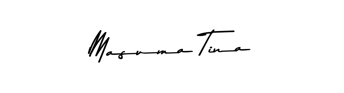 Make a beautiful signature design for name Masuma Tina. Use this online signature maker to create a handwritten signature for free. Masuma Tina signature style 9 images and pictures png