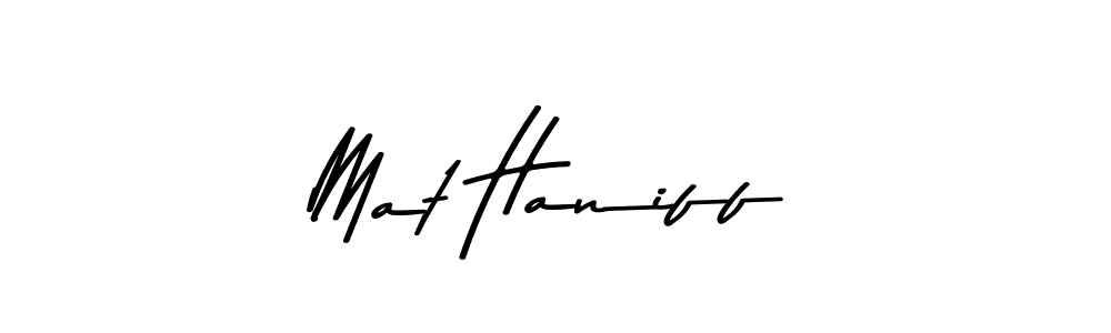 How to make Mat Haniff signature? Asem Kandis PERSONAL USE is a professional autograph style. Create handwritten signature for Mat Haniff name. Mat Haniff signature style 9 images and pictures png