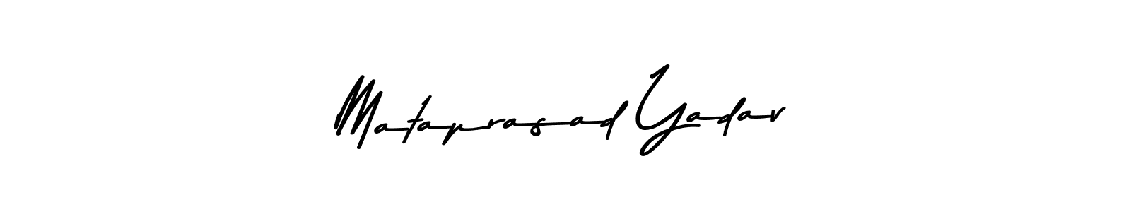How to make Mataprasad Yadav name signature. Use Asem Kandis PERSONAL USE style for creating short signs online. This is the latest handwritten sign. Mataprasad Yadav signature style 9 images and pictures png