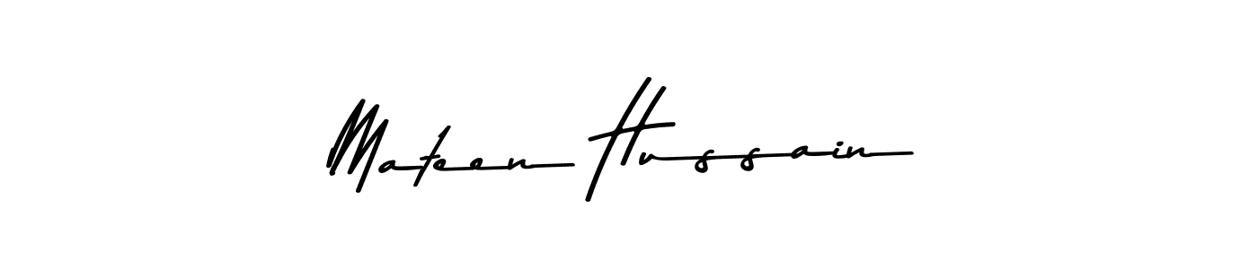 Create a beautiful signature design for name Mateen Hussain. With this signature (Asem Kandis PERSONAL USE) fonts, you can make a handwritten signature for free. Mateen Hussain signature style 9 images and pictures png