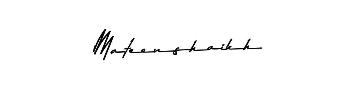 How to make Mateenshaikh signature? Asem Kandis PERSONAL USE is a professional autograph style. Create handwritten signature for Mateenshaikh name. Mateenshaikh signature style 9 images and pictures png