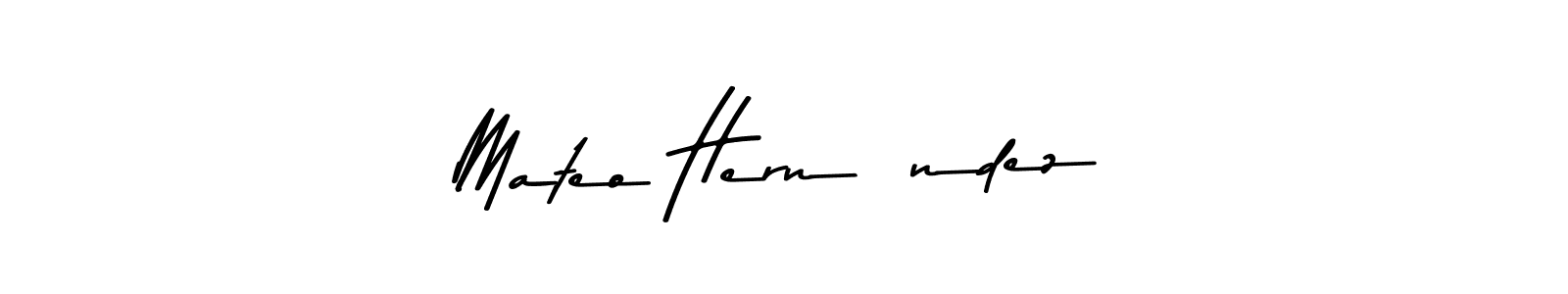 How to make Mateo Hernández name signature. Use Asem Kandis PERSONAL USE style for creating short signs online. This is the latest handwritten sign. Mateo Hernández signature style 9 images and pictures png