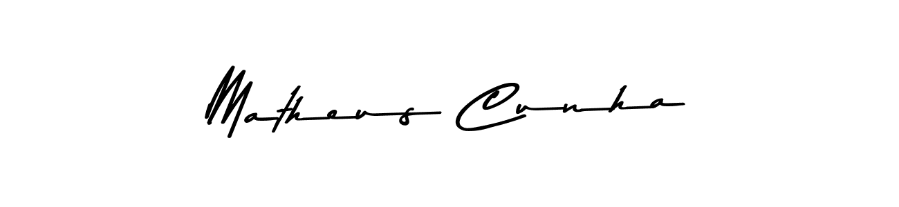 Also You can easily find your signature by using the search form. We will create Matheus Cunha name handwritten signature images for you free of cost using Asem Kandis PERSONAL USE sign style. Matheus Cunha signature style 9 images and pictures png