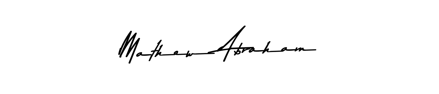 Make a beautiful signature design for name Mathew Abraham. With this signature (Asem Kandis PERSONAL USE) style, you can create a handwritten signature for free. Mathew Abraham signature style 9 images and pictures png