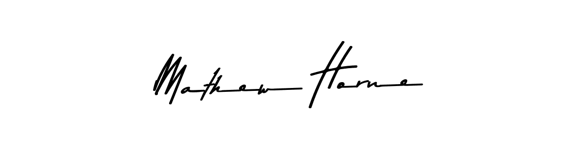 How to make Mathew Horne name signature. Use Asem Kandis PERSONAL USE style for creating short signs online. This is the latest handwritten sign. Mathew Horne signature style 9 images and pictures png
