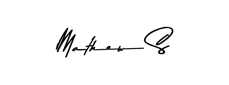 Mathew S stylish signature style. Best Handwritten Sign (Asem Kandis PERSONAL USE) for my name. Handwritten Signature Collection Ideas for my name Mathew S. Mathew S signature style 9 images and pictures png