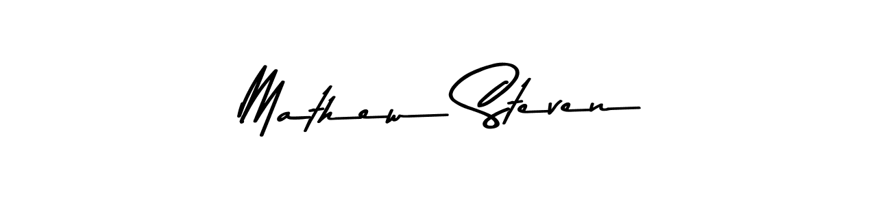 Use a signature maker to create a handwritten signature online. With this signature software, you can design (Asem Kandis PERSONAL USE) your own signature for name Mathew Steven. Mathew Steven signature style 9 images and pictures png