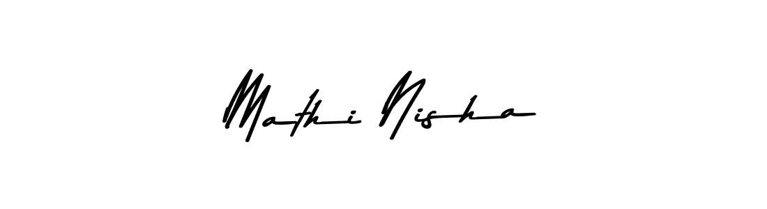 Similarly Asem Kandis PERSONAL USE is the best handwritten signature design. Signature creator online .You can use it as an online autograph creator for name Mathi Nisha. Mathi Nisha signature style 9 images and pictures png
