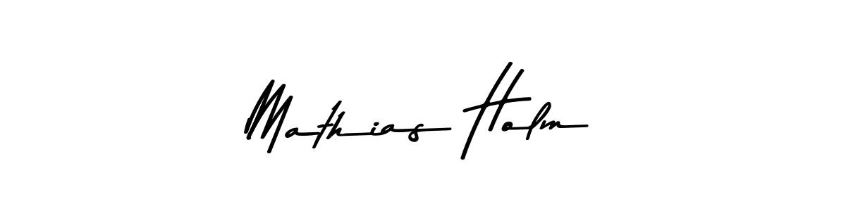 Design your own signature with our free online signature maker. With this signature software, you can create a handwritten (Asem Kandis PERSONAL USE) signature for name Mathias Holm. Mathias Holm signature style 9 images and pictures png