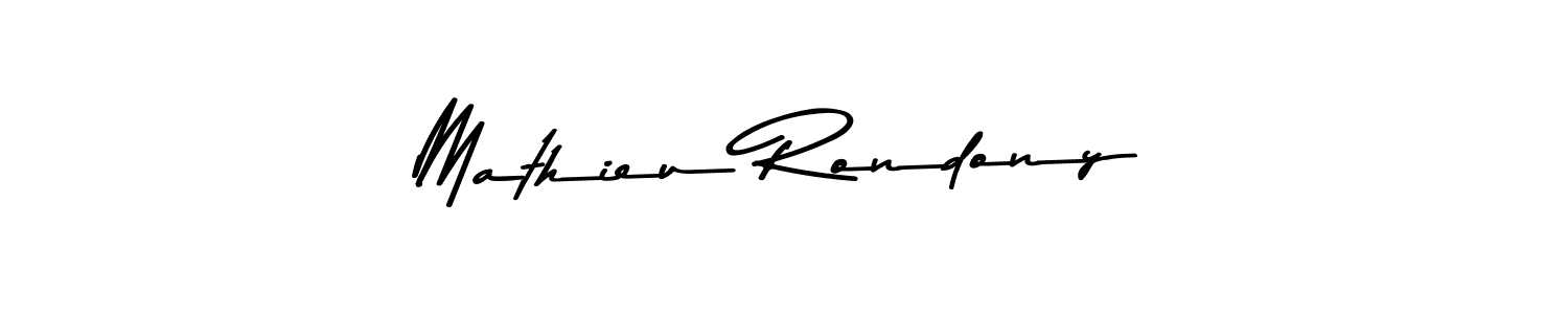 Mathieu Rondony stylish signature style. Best Handwritten Sign (Asem Kandis PERSONAL USE) for my name. Handwritten Signature Collection Ideas for my name Mathieu Rondony. Mathieu Rondony signature style 9 images and pictures png
