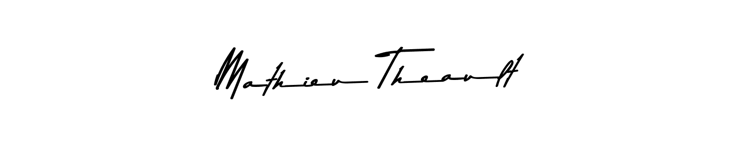 How to make Mathieu Theault name signature. Use Asem Kandis PERSONAL USE style for creating short signs online. This is the latest handwritten sign. Mathieu Theault signature style 9 images and pictures png