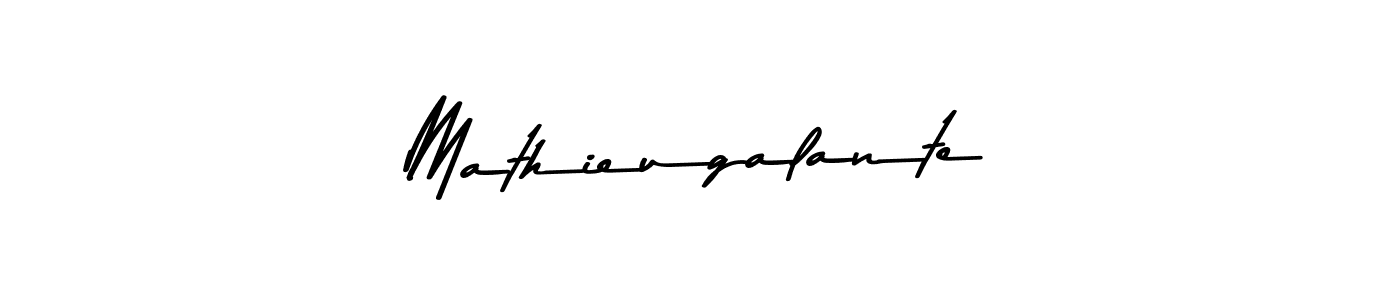Create a beautiful signature design for name Mathieugalante. With this signature (Asem Kandis PERSONAL USE) fonts, you can make a handwritten signature for free. Mathieugalante signature style 9 images and pictures png