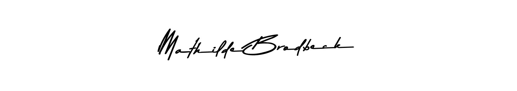 The best way (Asem Kandis PERSONAL USE) to make a short signature is to pick only two or three words in your name. The name Mathilde Brodbeck include a total of six letters. For converting this name. Mathilde Brodbeck signature style 9 images and pictures png