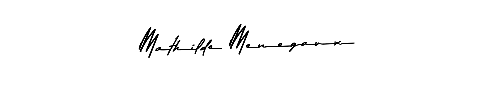 How to make Mathilde Menegaux name signature. Use Asem Kandis PERSONAL USE style for creating short signs online. This is the latest handwritten sign. Mathilde Menegaux signature style 9 images and pictures png