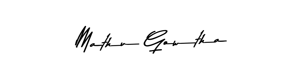 Also You can easily find your signature by using the search form. We will create Mathu Gowtha name handwritten signature images for you free of cost using Asem Kandis PERSONAL USE sign style. Mathu Gowtha signature style 9 images and pictures png